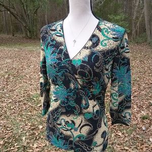 NWT East 5th Multicolored Tunic V Neck